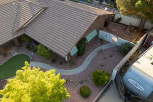 View from above of property