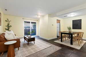 Living room with baseboards