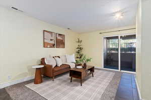 Living area with baseboards