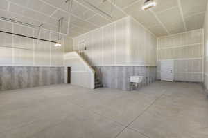 Garage featuring a sink