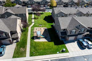 Aerial view of residential area