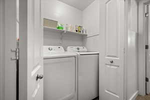 Laundry room conveniently located next to all the bedrooms!