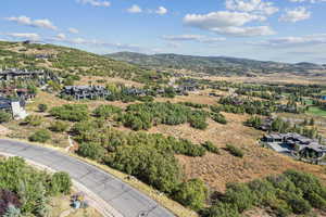 Bird's eye view of a mountain backdrop