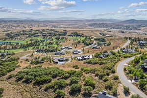 Drone / aerial view of a water and mountain view