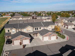 Aerial view of residential area