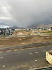 Exterior space with a mountain view