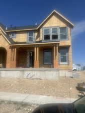 View of front of home with a porch