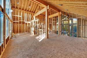 Misc room with lofted ceiling