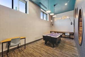 Rec room featuring an office area