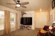 Living room with ceiling fan