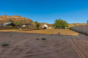 View of yard with a mountain view