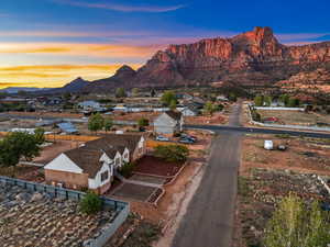 Mountain view with nearby suburban area