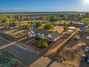 Aerial view of residential area