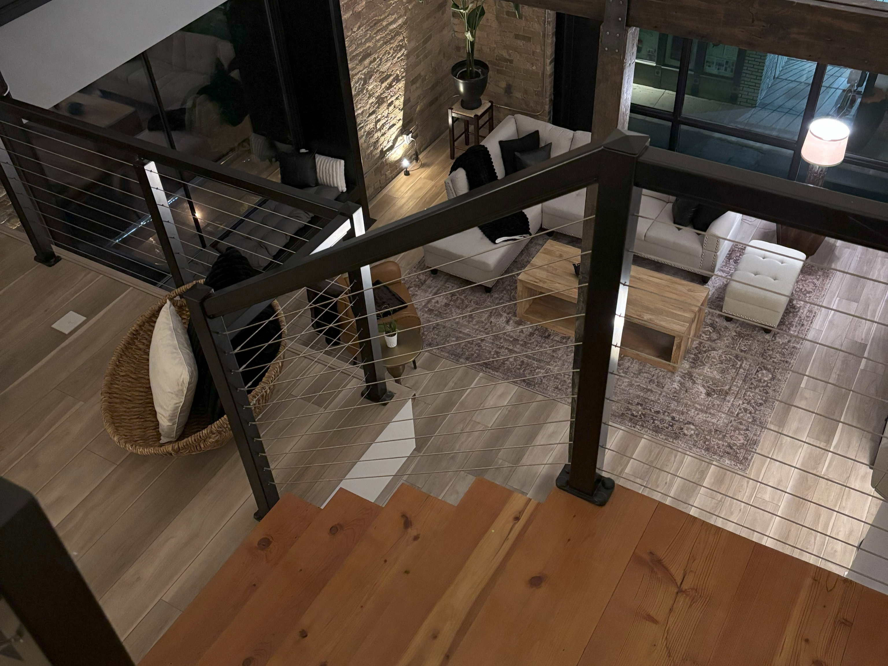 Looking into main level