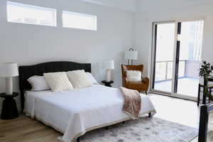 Bedroom Suite with access to exterior deck.