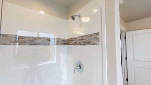 Bathroom with a stall shower