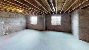 View of below grade area