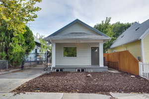 View of front of home with a gate