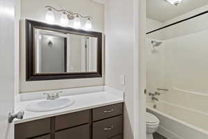 Bathroom with  shower combination and vanity