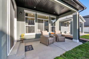 View of patio / terrace featuring an outdoor hangout area
