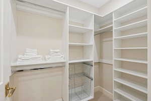 View of walk in closet