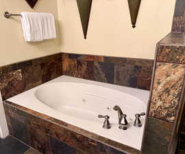 Bathroom featuring a jetted tub