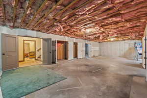 View of unfinished below grade area