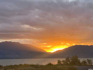 Mountain view with a large body of water