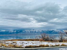 Water view featuring mountains