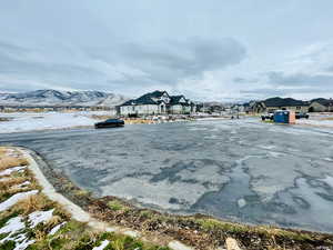 Water view featuring mountains