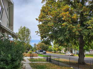View of yard featuring a residential view