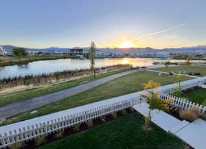 Water view with a mountain backdrop