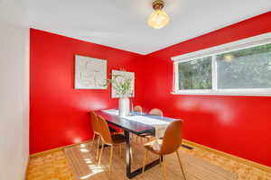 Dining room has room for large table