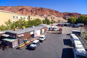 View of asphalt road with a mountain view