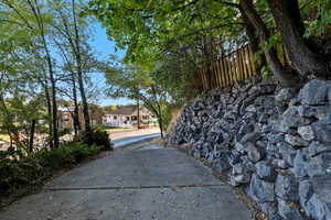 Gate with a residential view