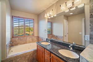 Views even from the jetted tub in master bath.