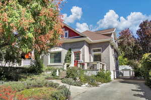View of front of house featuring brick siding