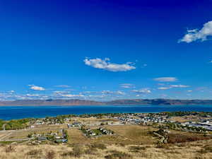 Water view featuring mountains
