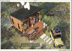 View from above of property