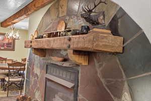 Detailed view of a chandelier