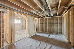 View of below grade area