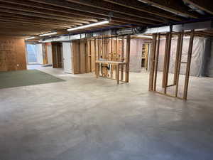 View of unfinished below grade area