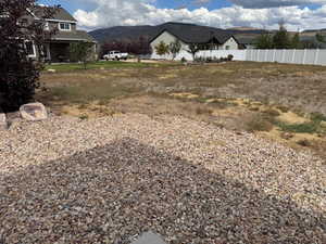 View of yard featuring a mountain view