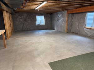 View of below grade area