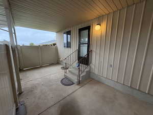 View of patio / terrace featuring entry steps