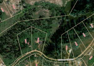 Aerial view of property's location featuring property boundaries highlighted