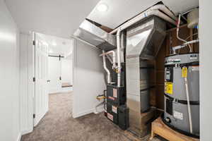 Utility room with new water heater and new HVAC