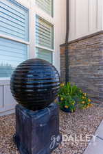 The water feature is a great added element that welcomes guests.