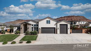 The front of this home faces West, with beautiful red rock views behind it to the East.