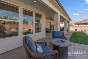 Fire up the natural gas fire pit for cozy nights and long conversation through the Fall and Winter.